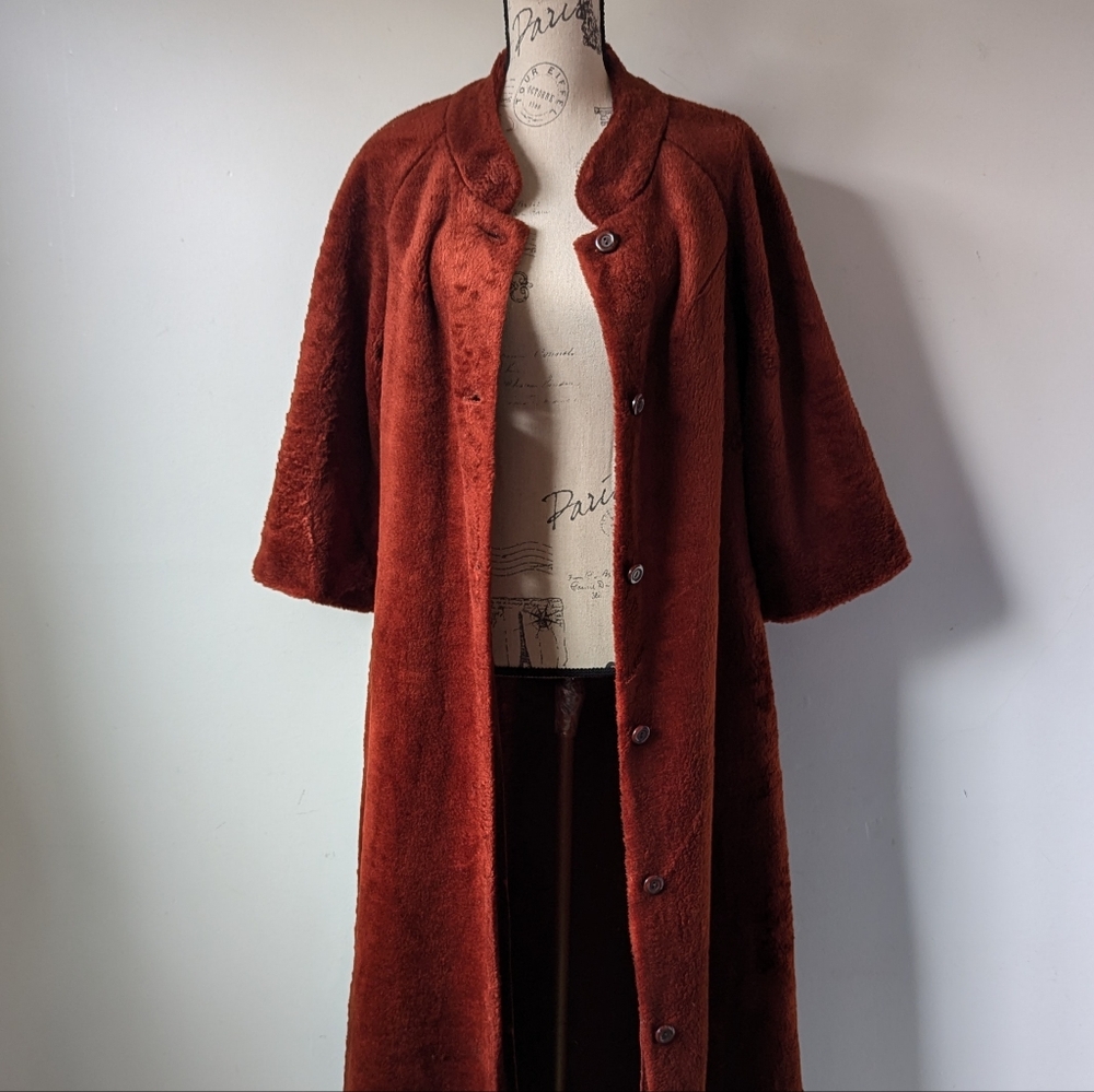 Vintage Faux fur maxi teddy coat - Picture 3 of 5